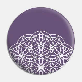 Flower of life mandala on purple background Pin