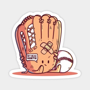 Funny Cartoon Baseball Glove Magnet