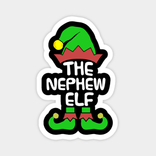Nephew Elf Matching Family Group Christmas Party Pajama Magnet