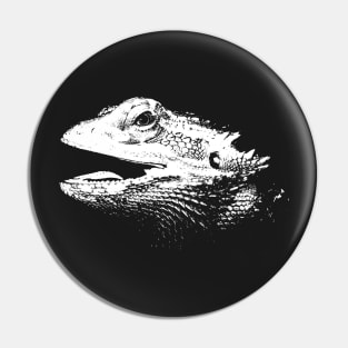 Faded Bearded Dragon Face Pin