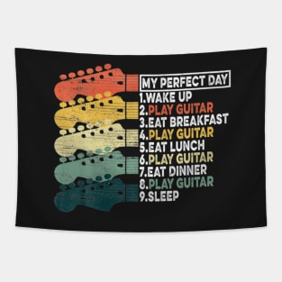 Vintage My Perfect Day Guitar Tapestry