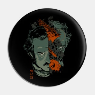 Poe's Head Pin