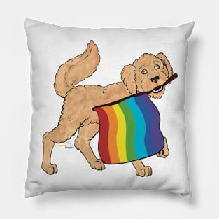 Pride Doggos: Gay Goldendoodle Pillow