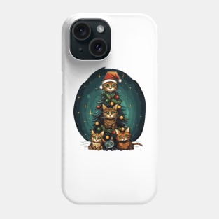 Cat Christmas Tree Phone Case