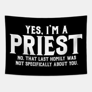 Funny Catholic Priest Tapestry