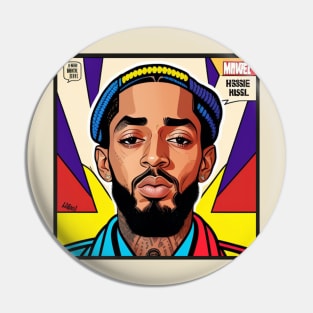 Pop Art Nipsey Vinyl Album Cover Pin