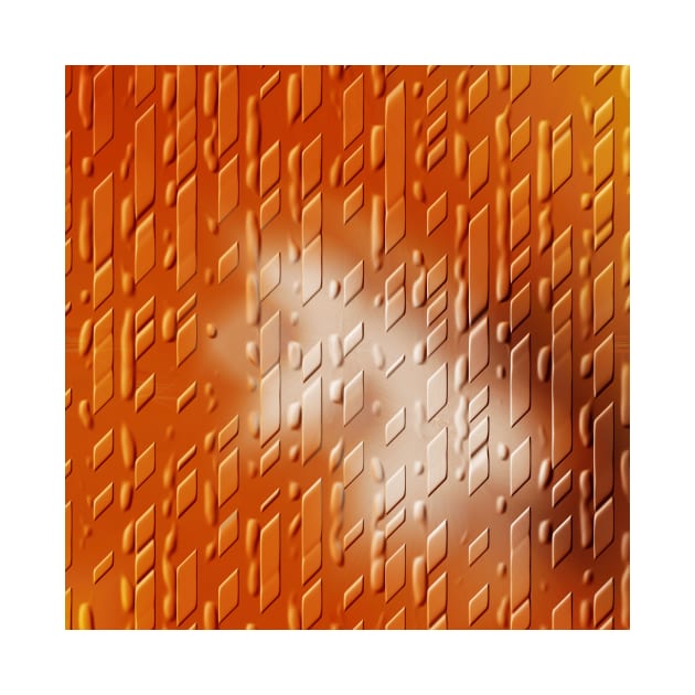 3D abstract orange design by Hujer