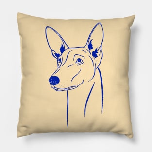 Pharaoh Hound (Beige and Blue) Pillow