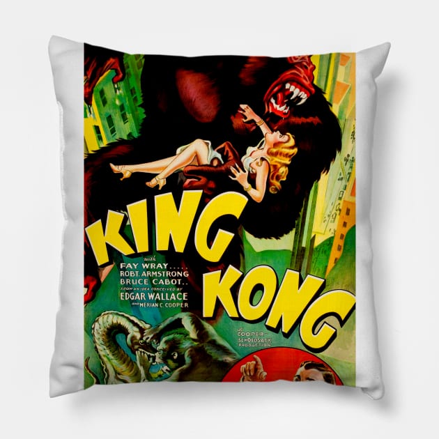 King Kong (1933) Pillow by FilmCave