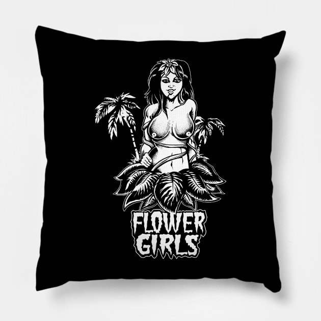 Flower Girls Pillow by wildsidecomix
