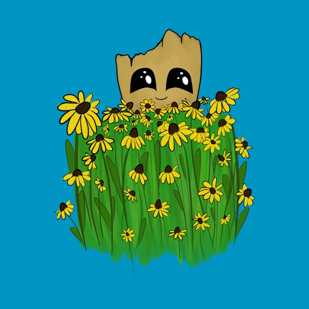 Groot and the Black-Eyed Susans by kktibbs