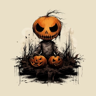 Evil Pumpkin Doll Halloween T-Shirt