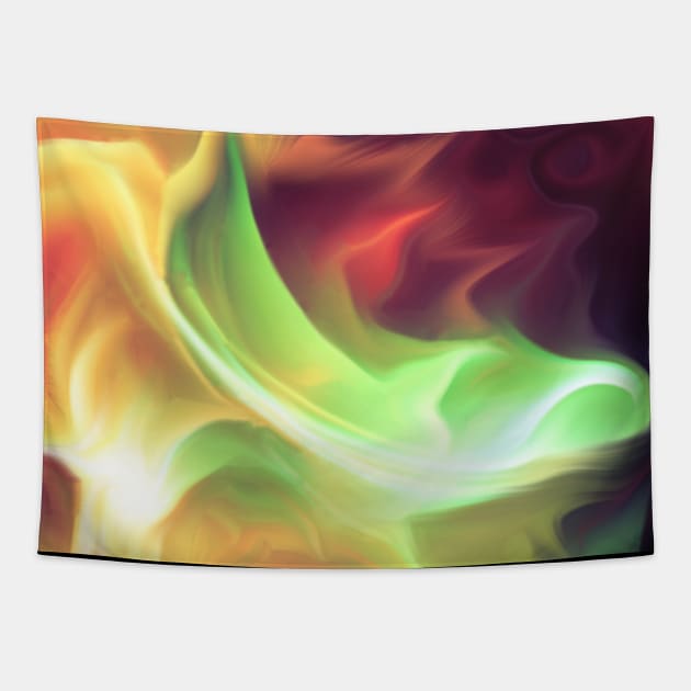 Galaxy Fire Burst Abstract Art Tapestry by XanderWitch Creative