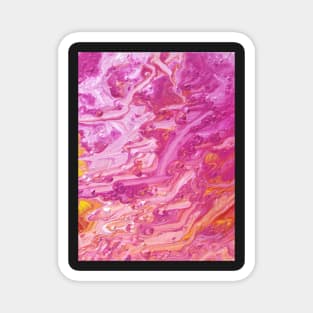 Sugar Sunset Acrylic Pour Painting Magnet