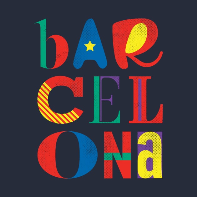 Typographic Barcelona design by stu-dio-art