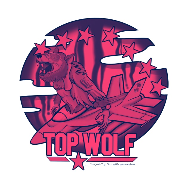 Top Wolf - Halloween Vibes Red by Binge-Watchers Podcast