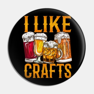 I Like Like Crafts - IPA Ale Beer drinking and brewing product Pin