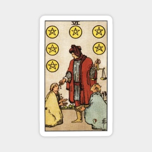 SIX OF PENTACLES Magnet