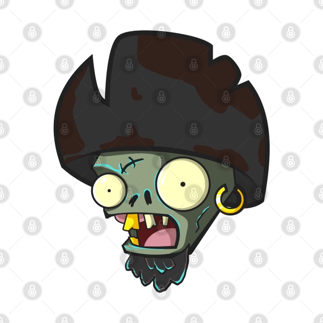 pirate zombie head vector character by fandi.creations