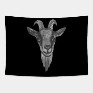 Black metal satanic goat Tapestry