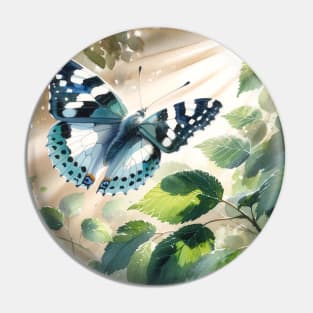 Pop White Admiral - Watercolor Butterfly Pin