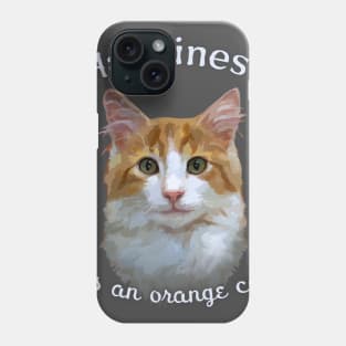 Happiness is an Orange Cat - cute ginger kitten, retro design Phone Case