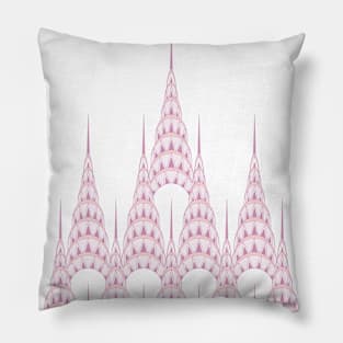 Chrysler Scrapers Pink White Pillow