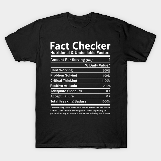 Discover Fact Checker T Shirt - MultiTasking Certified Job Gift Item Tee - Fact Checker - T-Shirt