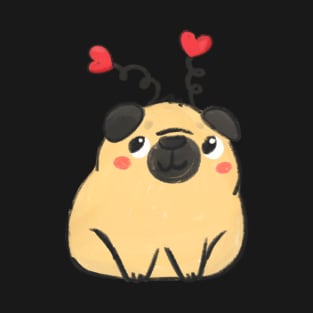 Pug with hearts T-Shirt