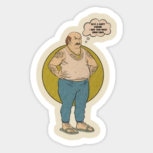 carl T posing Sticker for Sale by vapegod100