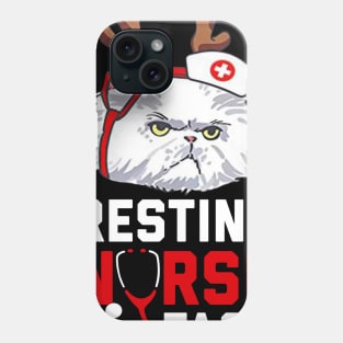 Resting Nurse Face T shirt For Cat Lady Phone Case