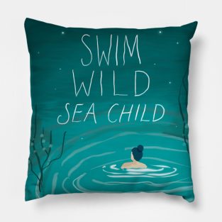 Swim Wild Sea Child Pillow