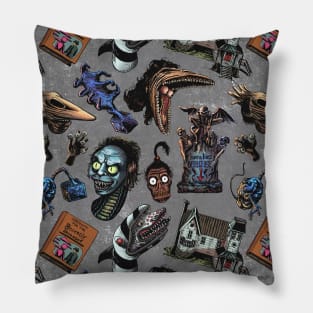 Beetlejuice - Grey Pattern Pillow