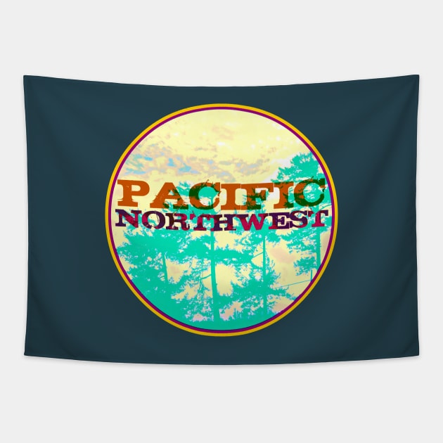 Pacific Northwest Trees Tapestry by TheDaintyTaurus