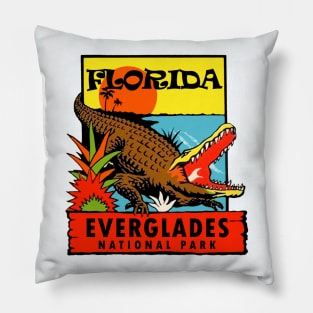 Everglades National Park Florida Vintage Pillow