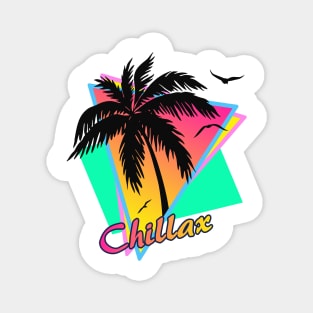 Chillax Palm with Birds Magnet