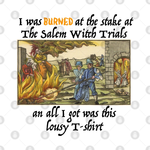 I Was Burned At The Stake At The Salem Witch Trials And All I Got Was This Lousy T-shirt by The Curious Cabinet