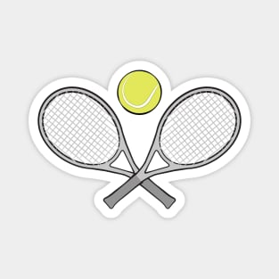 Tennis Symbols - Racket & Ball Illustration Magnet