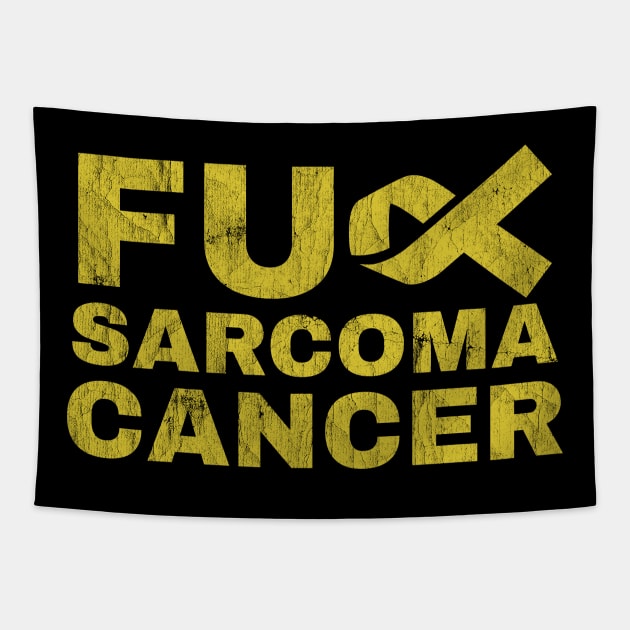 F*ck Sarcoma Cancer Tapestry by AnKa Art