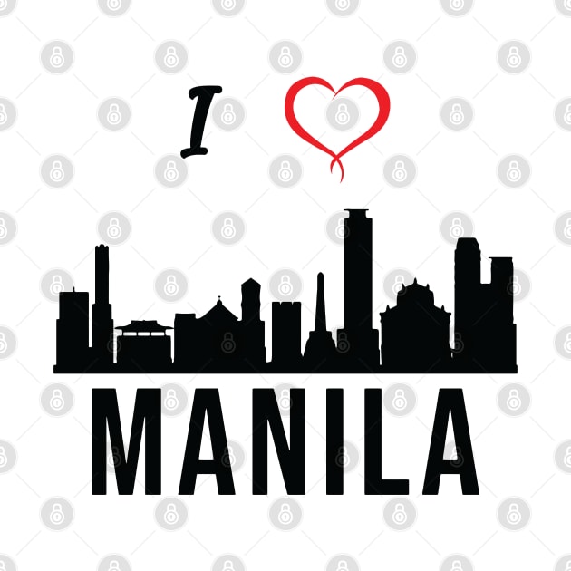 I love Manila Skyline Filipino Culture Philippines by alltheprints