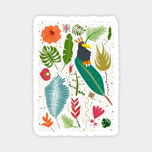 Jungle design, jungle illustration. Bring the rainforest into your home. Magnet