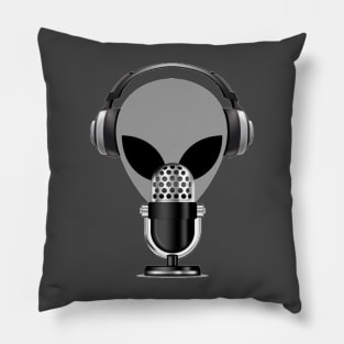 UFO Chronicles Podcast - Grey Mike Logo Pillow