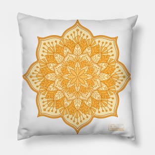 Autumn Sunrise Mandala Pillow