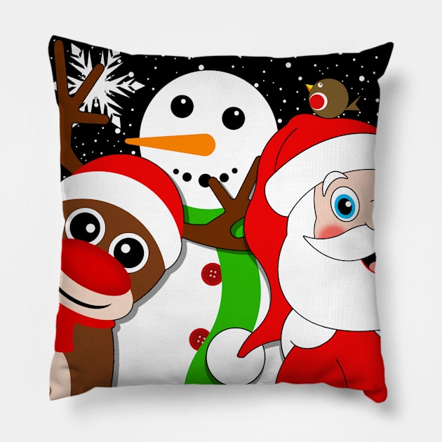 Santa Kids 1 Pillow by SiSuSiSu