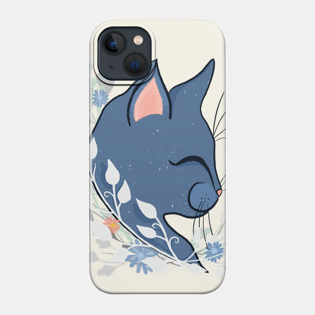 Happy Cat In The Springtime Garden - Cat - Phone Case