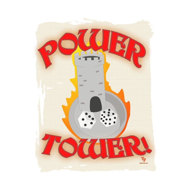 Power Tower Board Game Dice Design by Tshirtfort