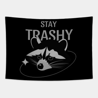 Raccoon Stay Trashy  graphic vector funny cute Tapestry