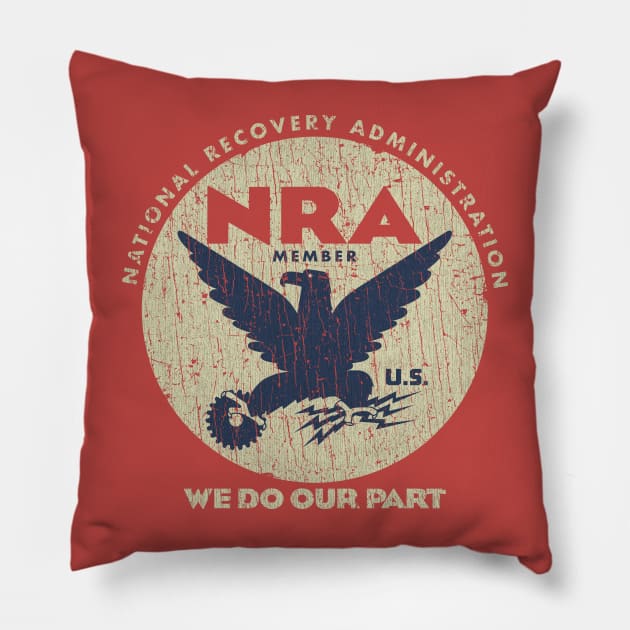 National Recovery Administration 1933 Pillow by JCD666