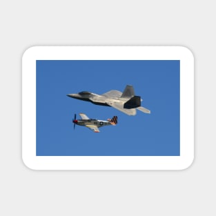 P-51 Mustang + F-22 Raptor Heritage Flight Magnet