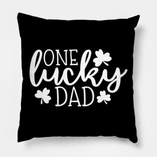 Mens One Lucky Dad Pillow